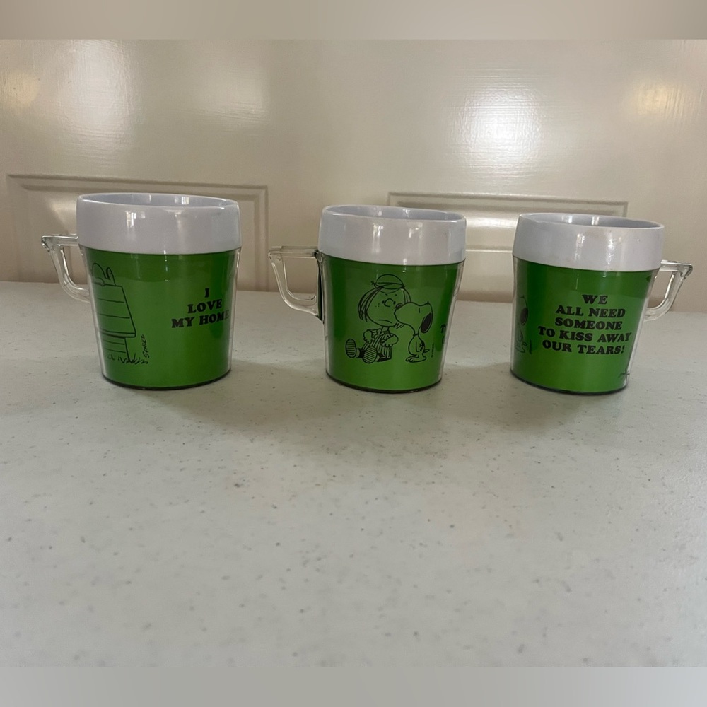 Peanuts Plastic Mug Set of 3